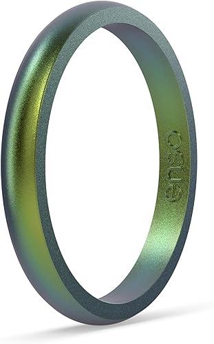 Enso Rings Halo Legend Silicone Ring - Made in The USA - an Ultra Comfortable, Breathable, and Safe Silicone Ring - Men's and Women's Silicone Wedding Ring