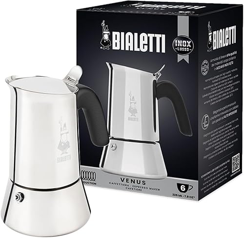 Bialetti - New Venus Induction, Stovetop Coffee Maker, Suitable for all Types of Hobs, Stainless Steel, 6 Cups (7.9 Oz), Silver — 10% off