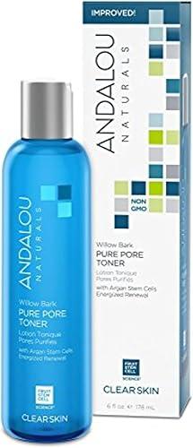 Andalou Naturals Toner Ounces, Willow Bark Pure Pore, 6 Fl Oz