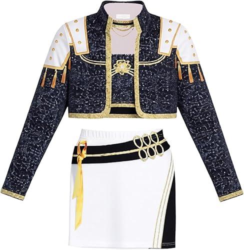 Pop Idol Cosplay Costume K-Pop Rumi Mira Zoey Popular Singers Stage Costumes for Ages 2-12 De-Mon Costumes