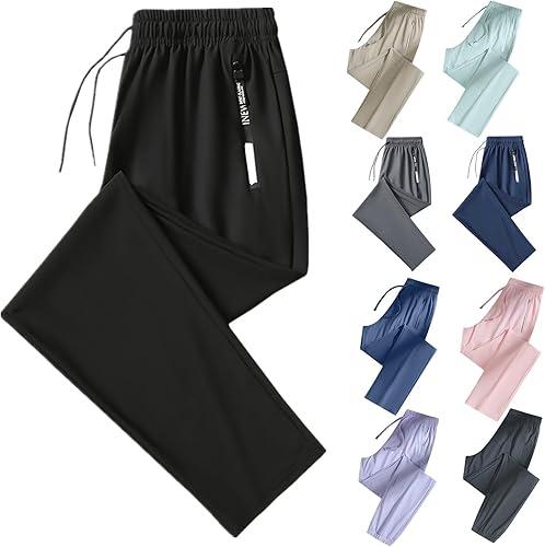 Stretch Active Pants for Women Over 50,Quick Drying Breathable Comfy Pants Elastic Waist Ultra Comfort Sweatpants