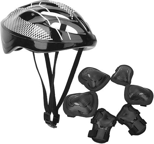 Pilipane 7pcs Adult Roller Skating Gear Set Knee Pads Elbow Pads Gloves Helmet Skateboard Protective Gear (Adult Version)