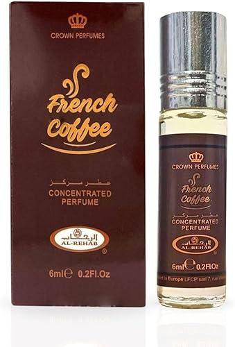 Al-Rehab French Coffee Premium Arabian Perfume Oils for Women 6ML (0.2OZ) - Long Lasting Concentrated Perfume Oil with Rich, Alluring Women's Fragrance - Ideal For Daily Wear Or Special Occasions