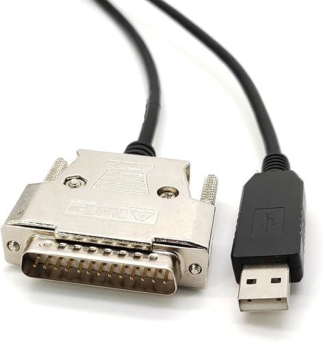 USB to DB25 Parallel Printer Cable USB with FTDI Chip Male to DB25 Male Serial Port Cable 1.8Meter