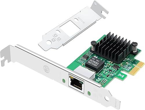 Gigabit Ethernet Network Card with Intel I226-V Chip 2.5Gbps Single-Port NIC Card,PCI-E X1 RJ45 LAN Network Adapter, Support Windows Server 2019/2022/Windows 10/11/Linux/Vmware