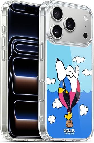 Head Case Designs Officially Licensed Peanuts Snoopy & Woodstock Balloon Halfs and Laughs Gel Case [Military Grade Protection] Compatible with Apple iPhone 17 Pro