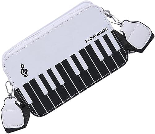 Women ' s Crossbody Bag with Unique Piano Designs PU Leather Shoulder Bags Stylish Satchel Purse for Everyday Use Cross