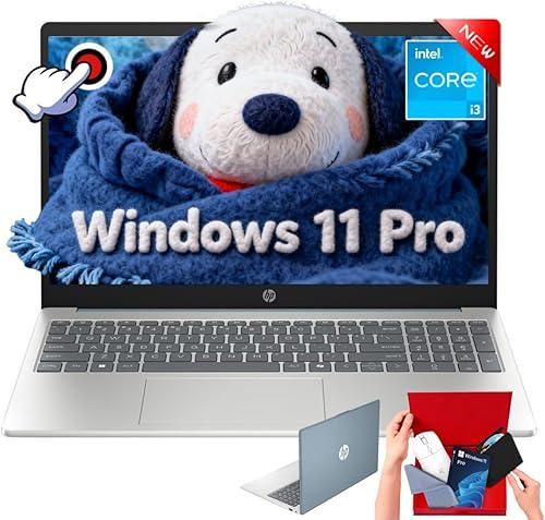 HP 15.6 Touchscreen Laptop Computer - 16GB RAM, 512GB SSD, Windows 11 Pro, FHD Anti-Glare, Intel Core i3-N305, Intel UHD Graphics, Copilot AI, Long Battery Life, Business Laptop for Work & Students