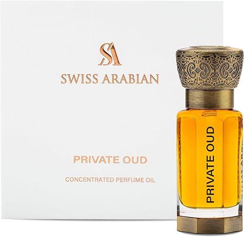 Swiss Arabian Private Oud - Luxury Products From Dubai - Long Lasting, Addictive Personal Perfume Oil Fragrance - A Seductive Signature Aroma - 0.4 Oz