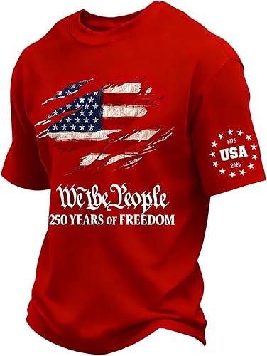 Anniversary USA Shirt 1776 2026 Patriotic American Flag Freedom Shirts We The People 250 T-Shirt, S-3XL