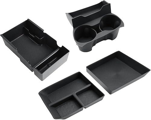 CDEFG 4Pcs for 2025 2026 GMC Terrain Center Console Organizer for 2025 2026 GMC Terrain Accessories Middle Console & Lower Console Organizer Storage Box & Cup Holder