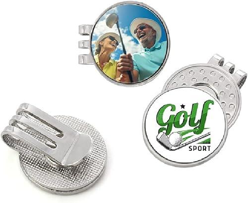 30 Pcs Sublimation Blank Golf Ball Markers Hat Clips with Aluminium Parts for DIY Heat Trasfer Print Golfs Cap Clip Removable Attaches Easily to Golf Caps