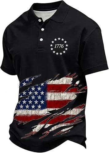Men's 250Th Anniversary USA Shirt Loose America Patriotic 4Th of July T-Shirts Crew Neck Short Sleeve Tshirt