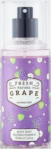 ACSUSS Grape Hami Melon Alcohol Free Perfume 88ml Body Mist Spray for Women Men Gentle Long Lasting Daily Scent Purple One Size