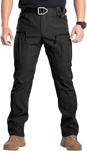 Men's Tactical Cargo Pants - 4-Way Stretch Water Resistant Ripstop, Big Lightweight for Hiking Outdoor Work Pants (No Belt)