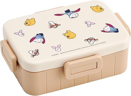 Skater YZFL7-A Adult Bento Box, 4-Point Lock, 1-Tier, 22.0 fl oz (650 ml), Dishwasher Safe, Microwave Safe, Made in Japan, Disney Winnie the Pooh & Friends