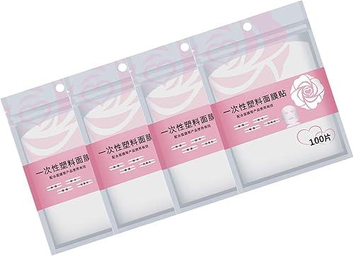 Healifty Disposable Facial Mask Film 400 Pieces DIY Plastic Face Mask Sheets for Home and Salon Skincare Treatment