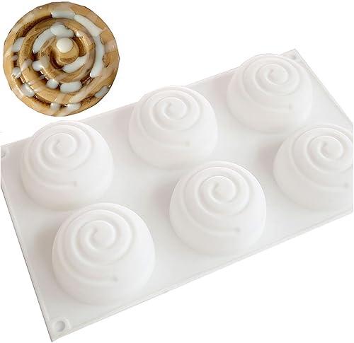 cinnamon roll silicone mold Chocolate Mold candle Dessert mold wax melt mold soap making mold perfect size for cinnamon bun