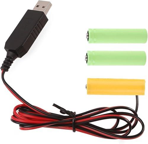 Power Converter USB to 4.5V AA Battery Eliminators Replace 3pcs 1.5V AA Batteries for LED Lights Radio Electronic Toy