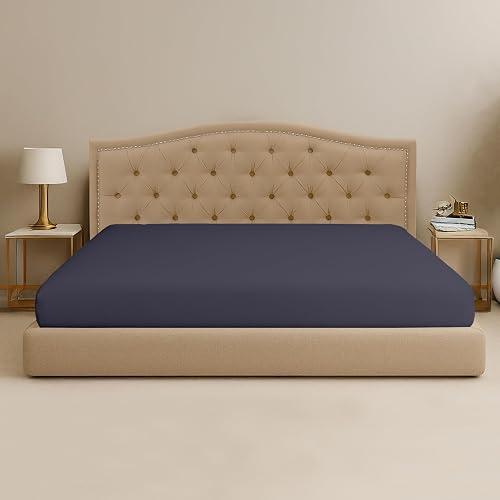 SGI bedding 108" W x 80" L 1 Pc Florida King Fitted Sheet Only 100% Egyptian Cotton - 600TC Fits 15" Deep Pocket - Soft Breathable Luxury Oversized Sheets, for Extra Large Beds - Dark Gray