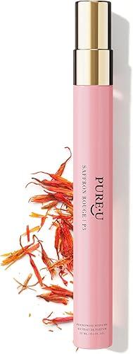 PUREU Pheromone Perfume for Women - Long Lasting Saffron Amber & Cedarwood Sophisticated Scent, Luxury Concentrated Extrait de Parfum Spray Oil, Portable Size Signature Scent, 0.41 fl oz (12ML)