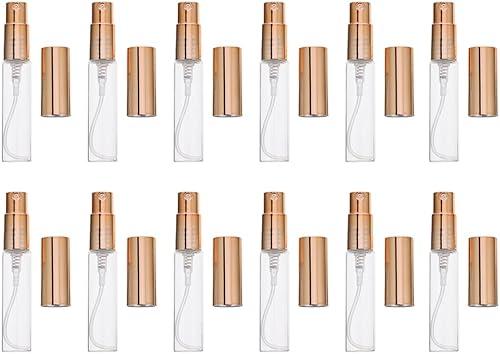 Ipetboom Refillable Perfume Spray Bottles 12 Pack 0.17Oz Portable Travel Atomizers with Fine Mist and Secure Caps for Diy Perfume and Fragrance Storage