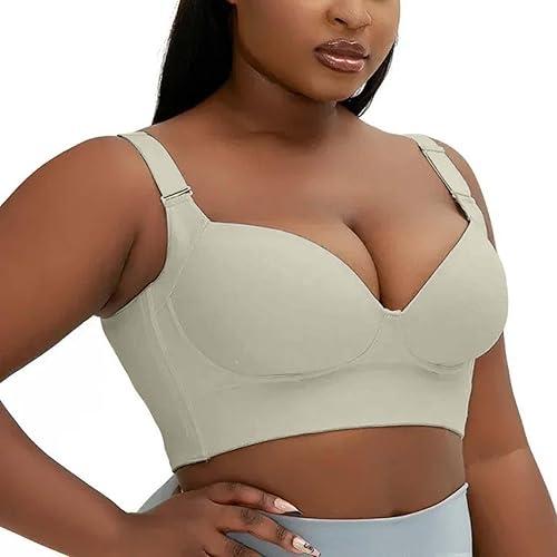 JOFOW Women's Shapedly Bra Back Smoothing Push Up Sexy Plus Size Fashion Underwire Push Up Bra