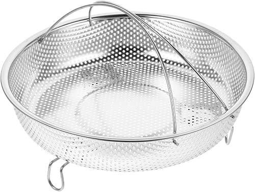 Ciieeo Stainless Steel Steamer Basket Handle Expandable Veggie Steamer Insert for Pot Multi-Function Kitchen Accessory for Cooking Vegetables Seafood
