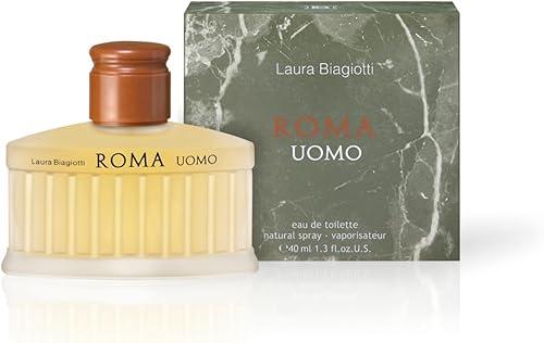 Laura Biagiotti Roma for Men - Classic and Elegant Scent - Opens with Grapefruit, Bergamot and Basil - Reveals Your Seductive and Masculine Side - Perfect for Date Night - 1.3 oz EDT Spray