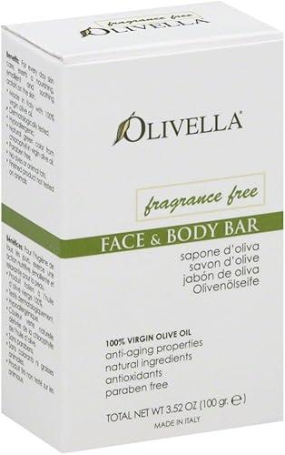 Olivella Face and Body Soap,Raw fragrance free, All-natural 100 Percent Virgin Olive Oil From Italy, 3.52-oz Bars (Pack of 12) by Olivella