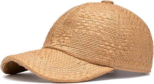 Retro Straw Baseball Cap Mens Straw Cap Breathable Summer Paperstraw Crochet Baseball Hat Ballcap for Men Women