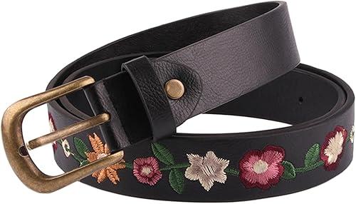 Bottone Adjustable Embroidery Flower Waist Belt Wear Hot Girls Women for Coat Skirts Jeans Cowboy Belts for Women Belts