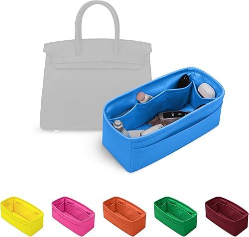 Bag Organizer Insert, Silky-Soft Lightweight Design, Multi-Pocket, Keeps Bag Organized & Protects Interior, Fits Birkin 25, Ideal for Travel & Daily Use(Blue zanzibar, BK25 Retourne)