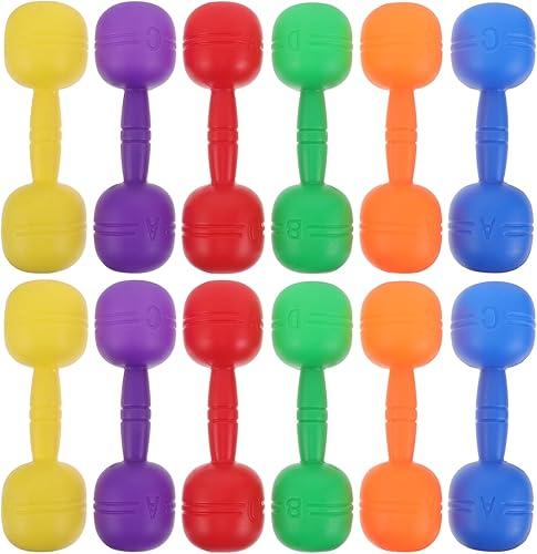 NUOBESTY 12pcs Kids Barbell Weight Set, Toddler Dumbbell Exercise Set for Home Gym, Kids Workout Equipment for Strength Training And Fitness