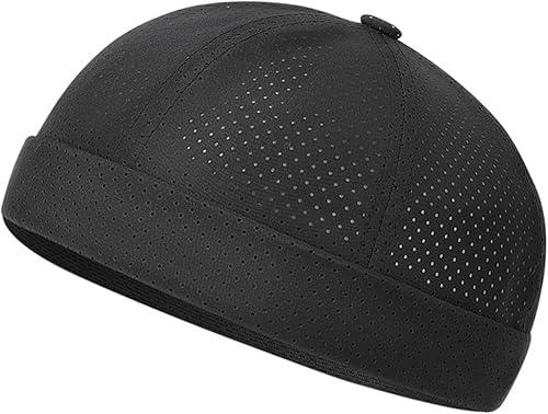 Breathable Mesh Skull Cap Quick Dry Lightweight Casual Brimless Hat Adjustable Design for Sports Outdoor Activities