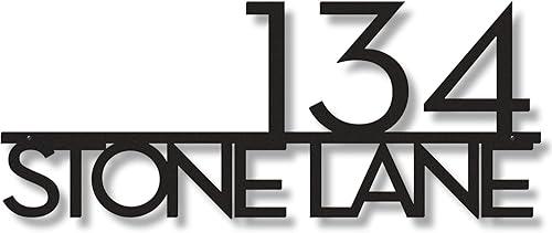 House Numbers Metal Address Signs - Modern House Numbers for Outside - Personalized Home Address Number Sign Plaque- Address Numbers for House