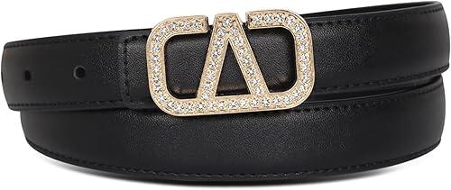 Relang Women's Belts with Gold Buckle, Fashion Waist Band, Elegant Ladies' Belt, Gift for Women