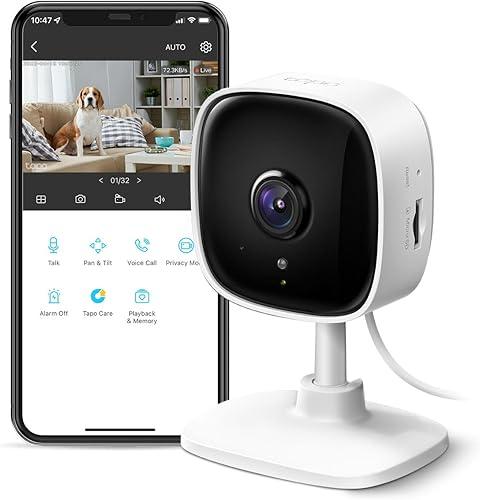 TP-Link Tapo 1080P Indoor Security Camera for Baby Monitor, Dog Camera w/Motion Detection, 2-Way Audio Siren, Night Vision, Cloud & SD Card Storage, Works w/Alexa & Google Home (Tapo C100) — 20% off