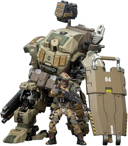 JOYTOY Action Figures APOC Series Iron Vanguard Heavy Assault Mech + UNSC Sniper Ivan 1/25 Movable Model Collectible Figurine Ages 15+ (Iron Vanguard + Assaulter lvan)