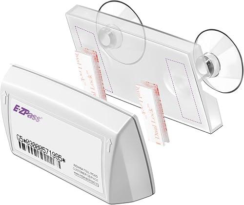 EZ Pass Holder for Windshield for Most States Major, Ezpass Holder for Windshield Easy to Install and Remove Ipass Sticker Mount Toll Transponder for Car