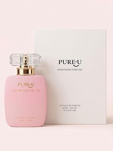 PUREU Pheromone Perfume for Women - Long Lasting Saffron Amber & Cedarwood Sophisticated Scent, Luxury Concentrated Extrait de Parfum Spray Oil, Portable Size Signature Scent, 1 fl oz (30ML)