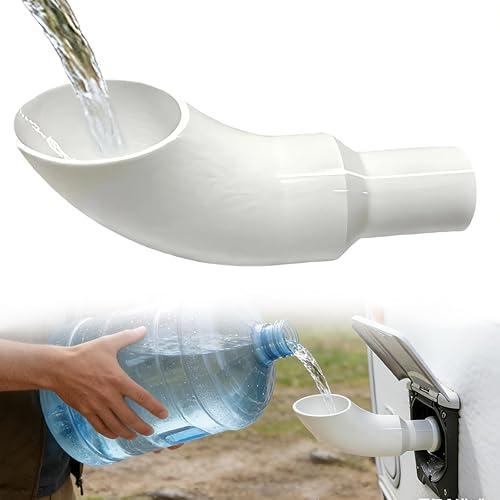RV Fresh Water Tank Filling Funnel, Portable Gravity Fill Aid for Camper and Travel Trailer, Lightweight Durable Plastic, 6.3 Inch