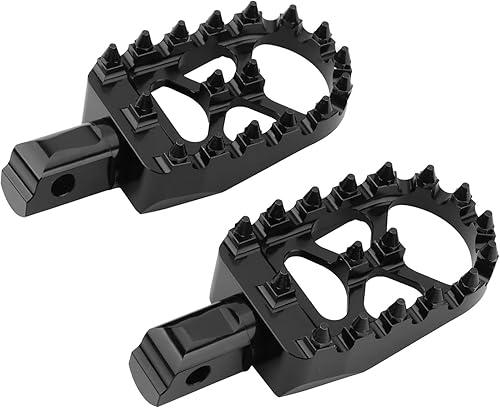Wide Foot Pegs MX Mini Floorboards Footrest for Harley Softail 2018-2024 Street Bob Deluxe Low Rider Fat Bob Sport Glide Fatboy Breakout Slim (Rear Peg, Black)