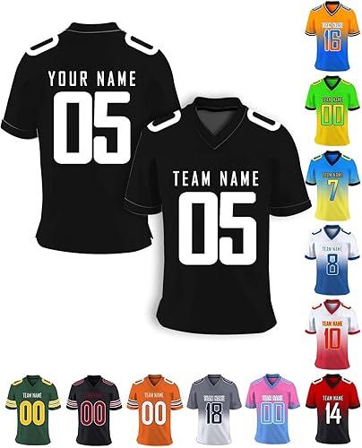 Custom Football Jersey Personalized Team Name Number Practice Jerseys Customized Football Shirt for Men Youth Women Kids