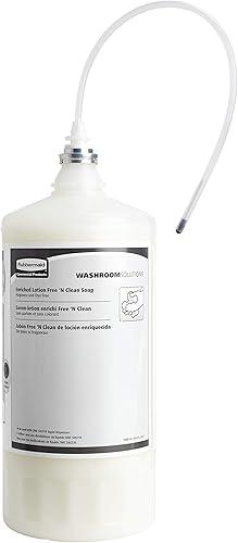 Rubbermaid Commercial Products OneShot Dye & Fragrance Free Lotion Hand Soap Refill, 1600mL, Compatible with RCP's Touchless OneShot Lotion Dispensers, for Restrooms in Offices/Restaurants