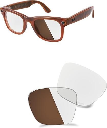 ANSI Z87.1 Replacement Lenses Compatible with Ray-Ban Meta Wayfarer RW4006/RW4008 & Gen 2 RW4012 50/53mm Smart Glasses