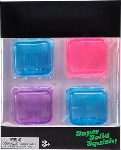 4PCS Squishy Stress Ice Cube for Adults, Squishy Slow Rising Fidget Cube Sensory for Anxiety Stress Relief Fidget Toys Ice Squeeze Ball Cubes