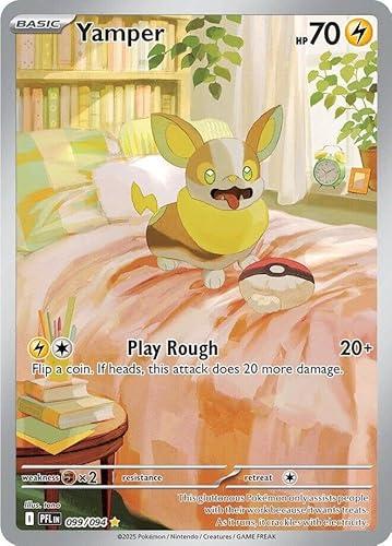 Pokemon - Yamper 099/094 - Phantasmal Flames - Illustration Rare - Foil - Single Card