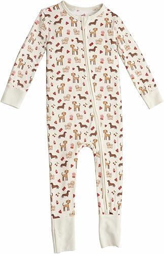 Little Worldz Viscose from Bamboo Toddler Pajamas Footless Romper Two-Way Zipper Hypoallergenic Sleepwear Boys & Girls