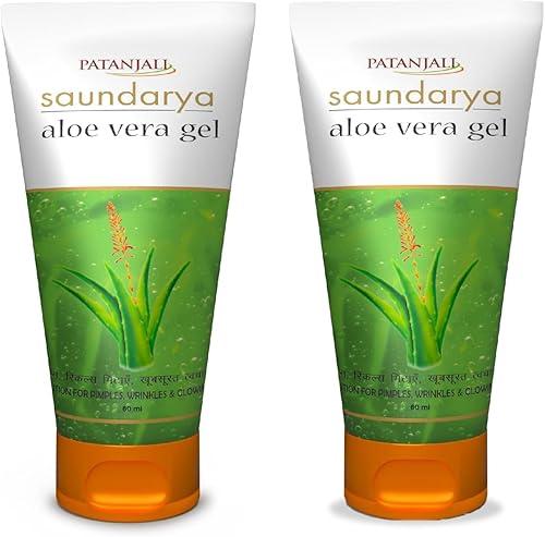 Patanjali Saundarya Aloe Vera Gel Rejuvenates & Gives You Glowing Skin (2 X 60Ml) by Patanjali